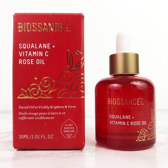 NIB Biossance Squalane + Vitamin C Rose Oil in Limited Edition Packaging - Picture 12 of 12